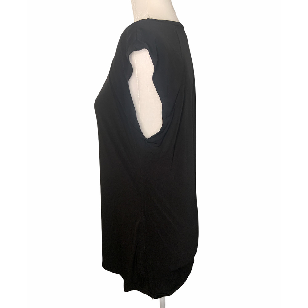 New York & Co Criss Cross Black Top - Picture 3 of 5